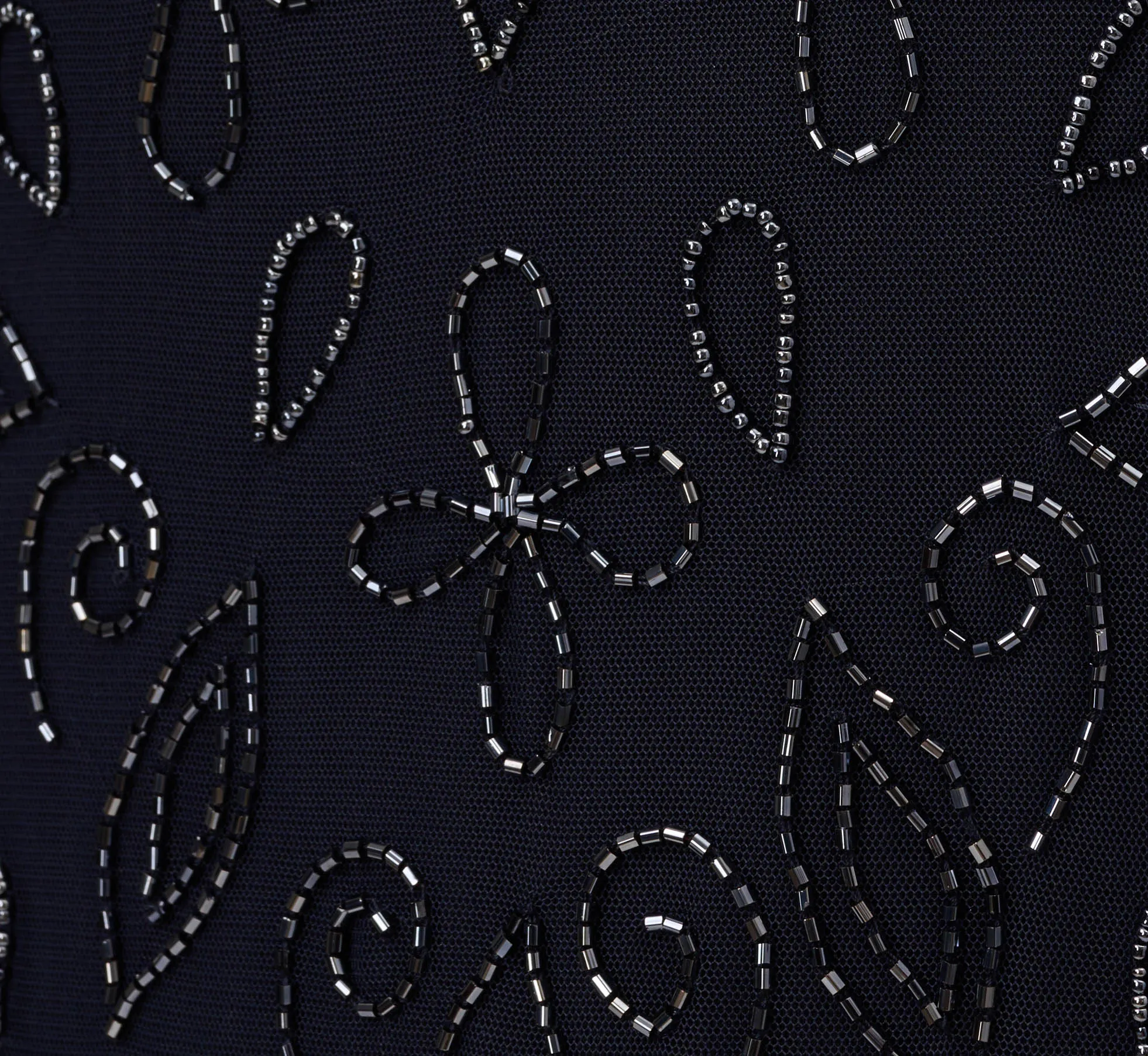 Plus Size Short Sleeve Blouson Beaded Gown In Navy