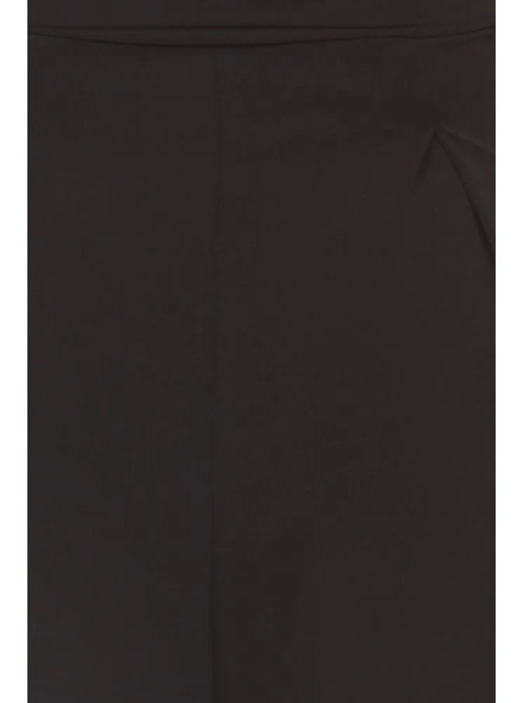 Plus Size Strapless Cross Over Black Jumpsuit