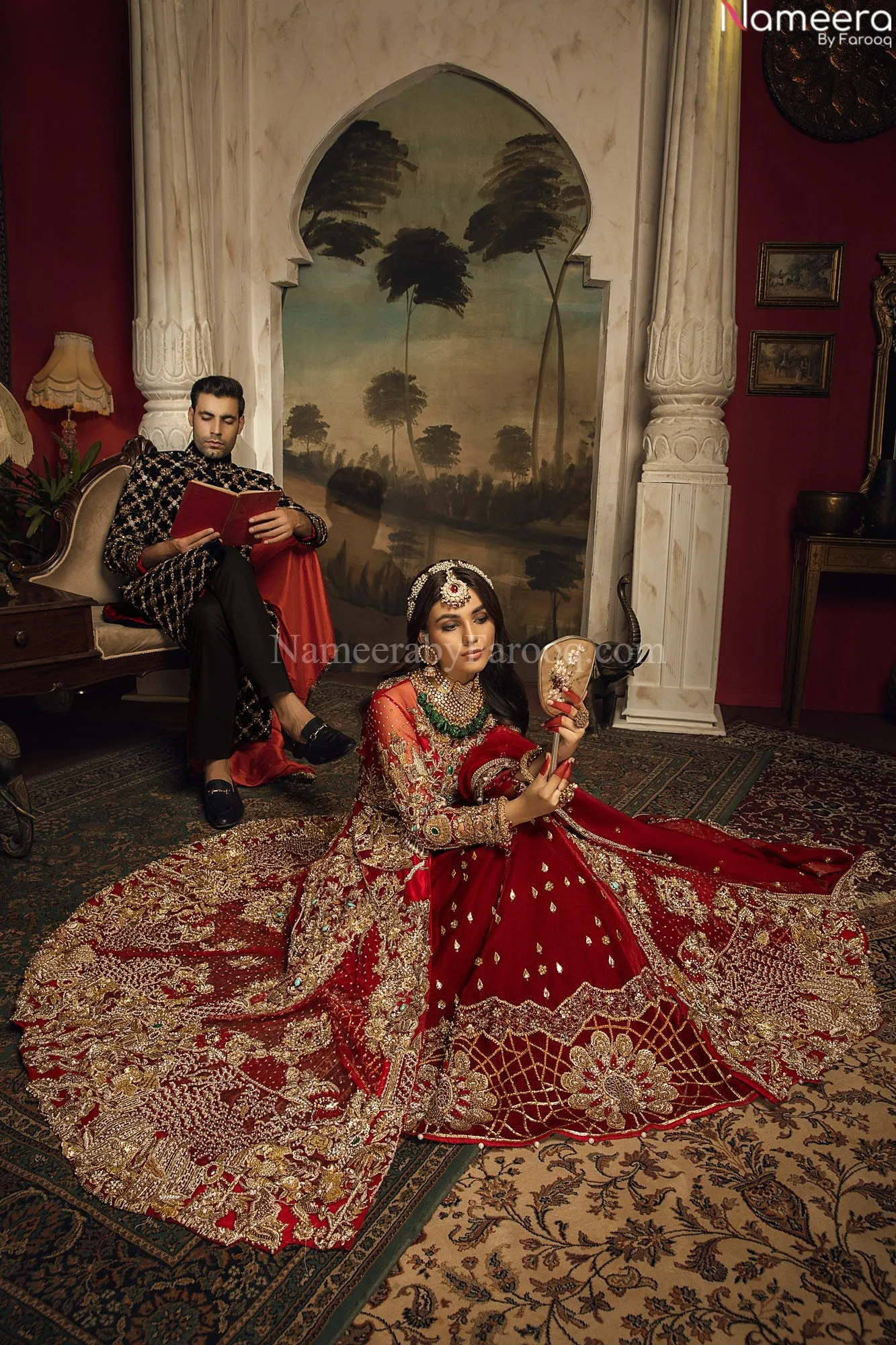 Premium Designer Red Bridal Lehenga Wedding Wear #BN881