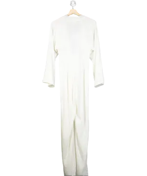 PRETTY LAVISH White Macie Tie Knot Sequin Jumpsuit UK 8