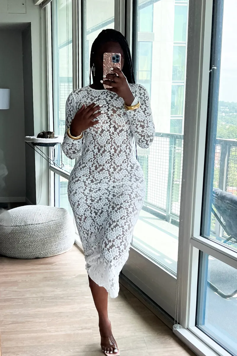 PURE WHITE LACE | DRESS