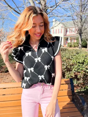 Put A Bow on It Zip up Top