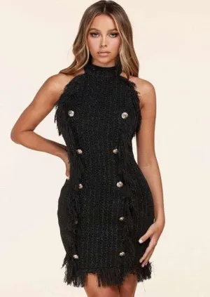 "COCO NOIR" BLACK MINI DRESS