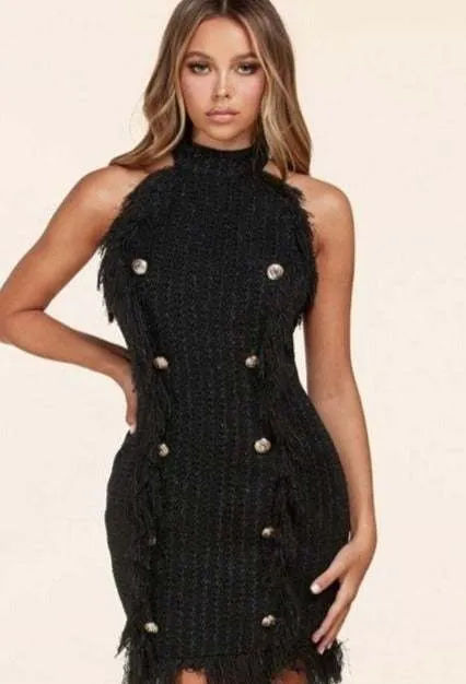 "COCO NOIR" BLACK MINI DRESS