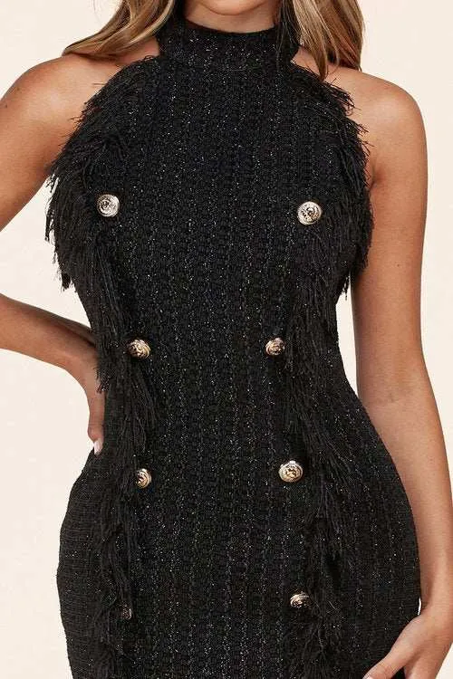 "COCO NOIR" BLACK MINI DRESS