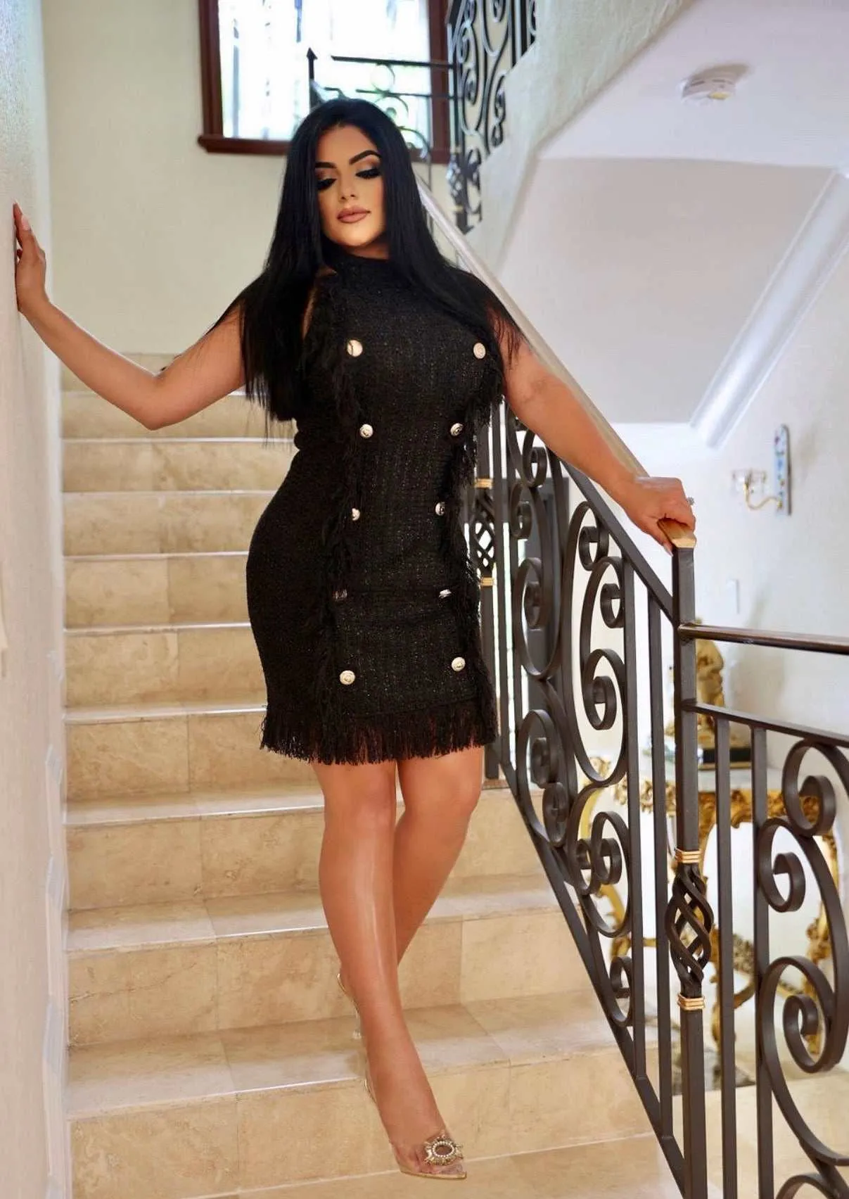 "COCO NOIR" BLACK MINI DRESS