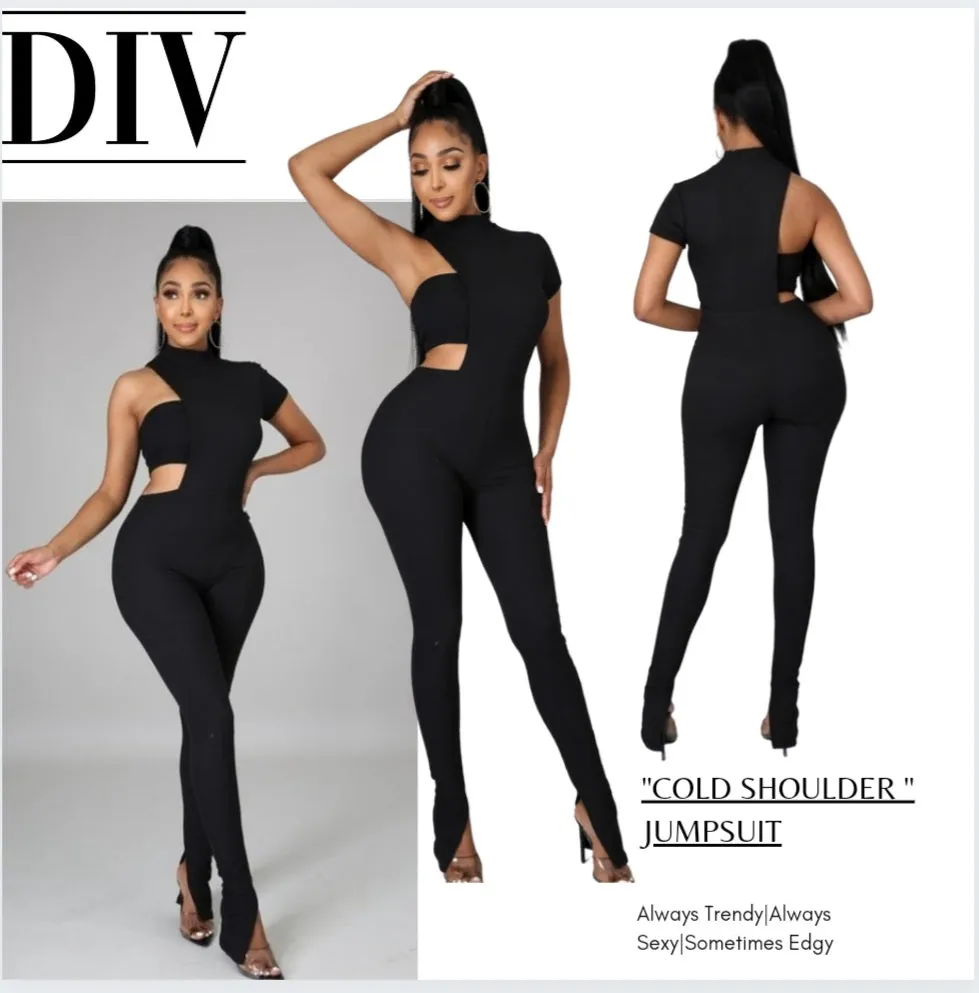 "Cold Shoulder" Jumpsuit Set