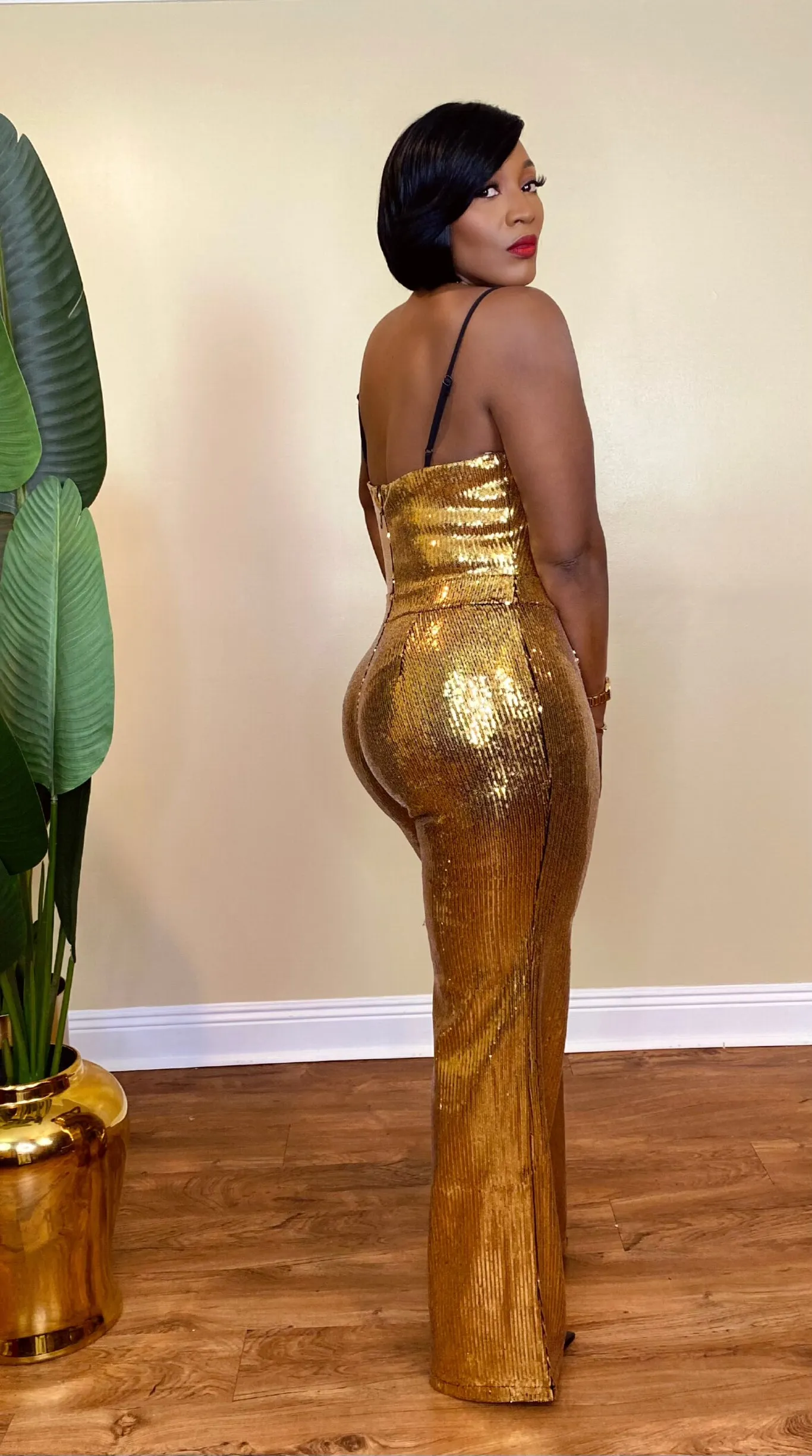 "GOLDEN GIRL" SEQUIN JUMPSUIT