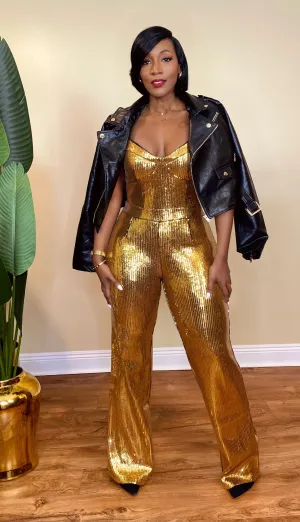 "GOLDEN GIRL" SEQUIN JUMPSUIT