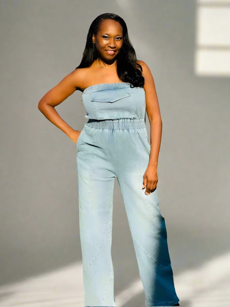 Radiant Denim Jumpsuit