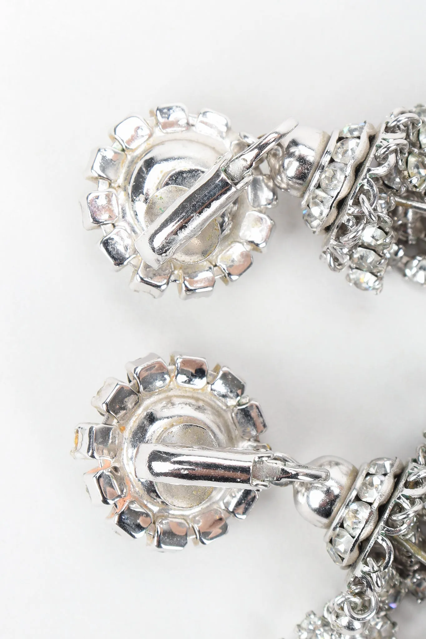 Rhinestone Fringe Chandelier Earrings