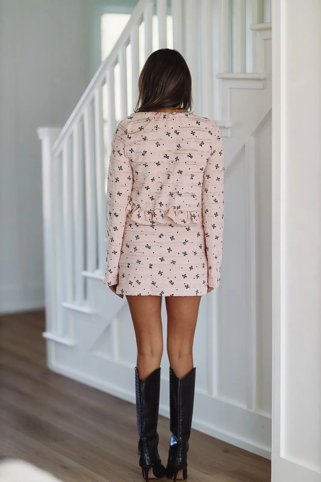 Ribbons and Ruffles Crop Top - Pink