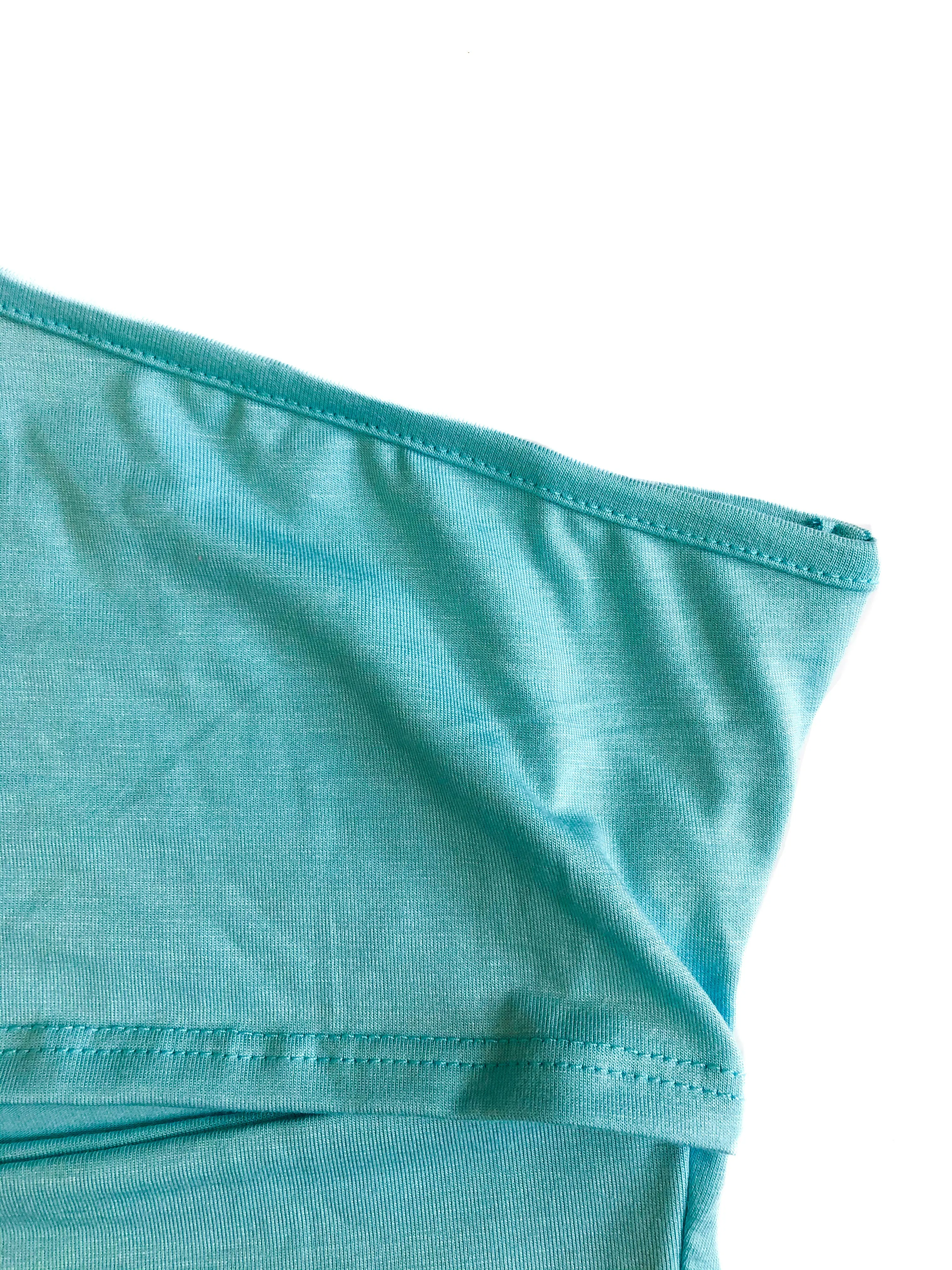 Riley Asymmetrical Crop Top - Blue