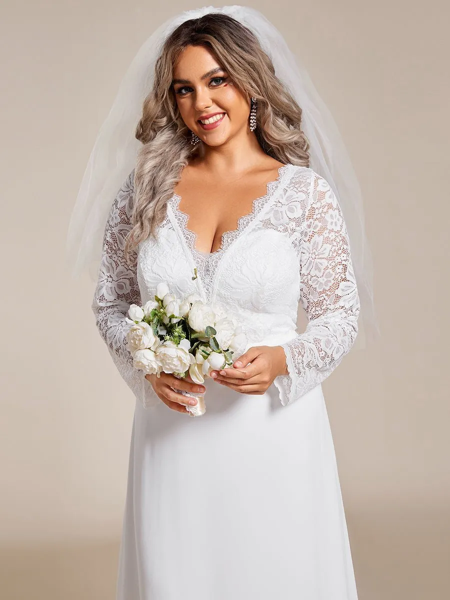 Robin lace and chiffon wedding dress in ivory s18 Express NZ Wide