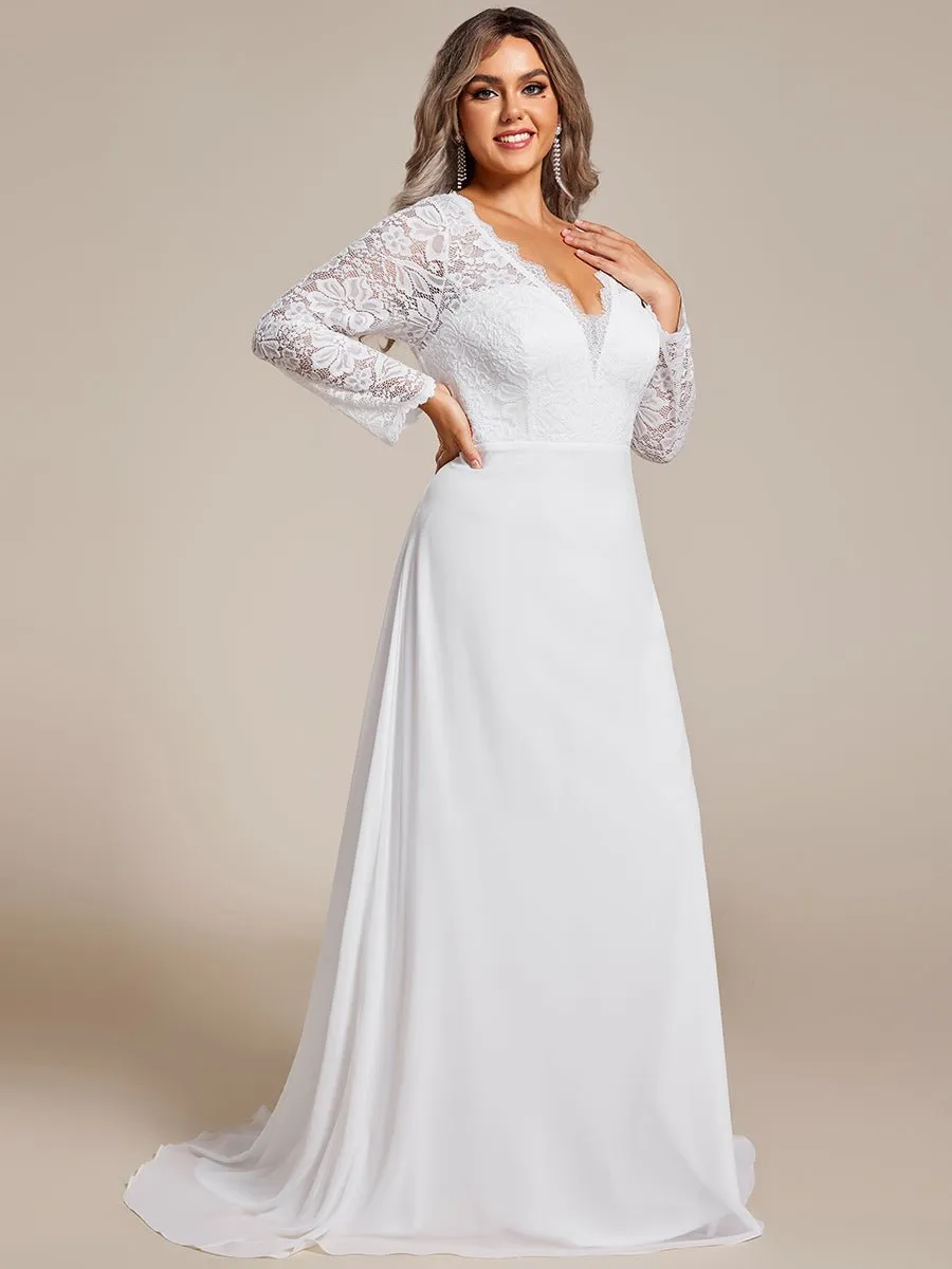 Robin lace and chiffon wedding dress in ivory s18 Express NZ Wide
