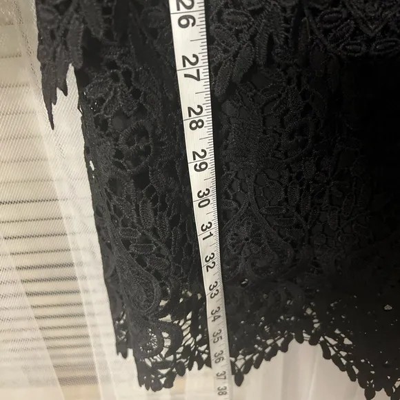 Romeo   Juliet Couture Black Tiered Long Sleeve Lace Dress Sz M 275  S1