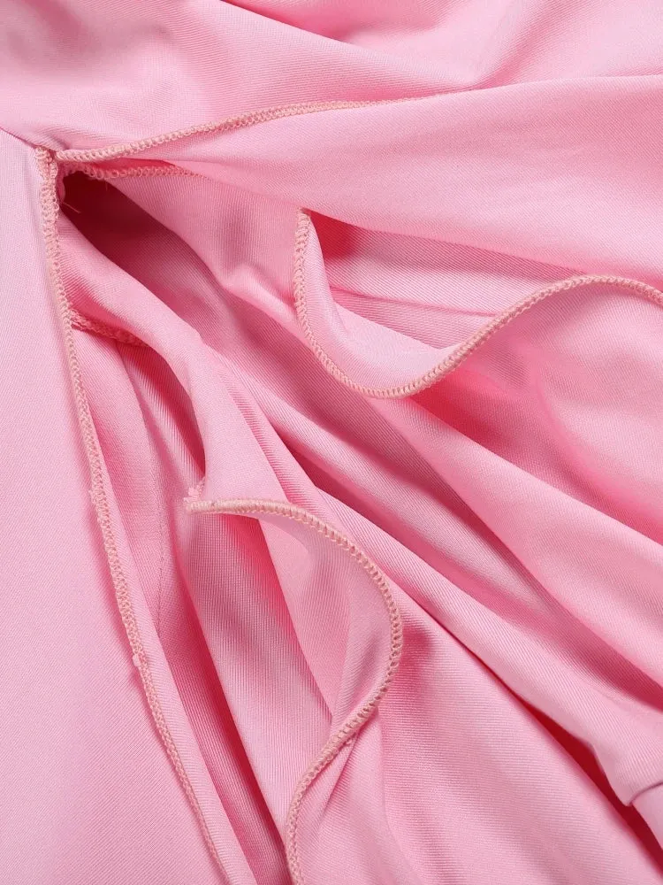 Ruffle Draped Maxi Dress