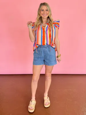 Ruffle Me Away Top
