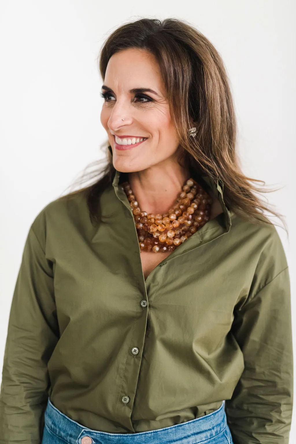 Ruffle Shirt Olive