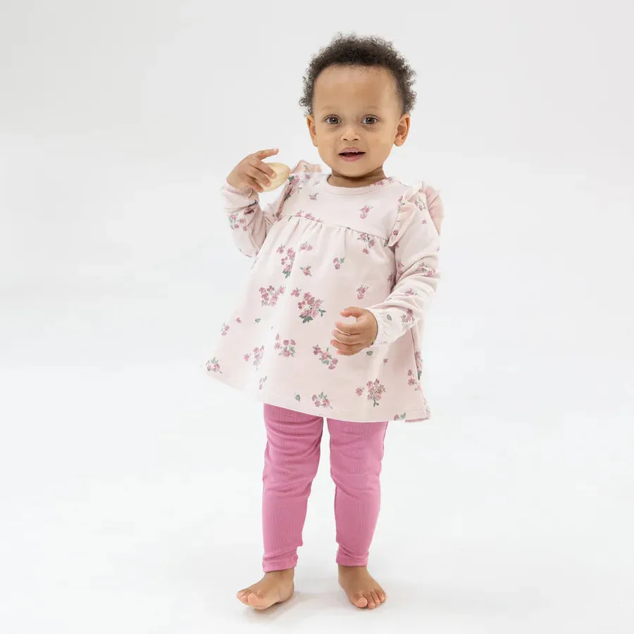 RUFFLE TOP TUNIC AND RIB LEGGING - WOODSORREL