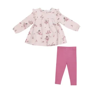 RUFFLE TOP TUNIC AND RIB LEGGING - WOODSORREL