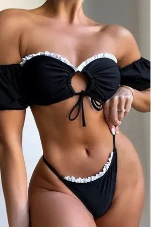 Ruffle Trim Bikini Set- Bottom