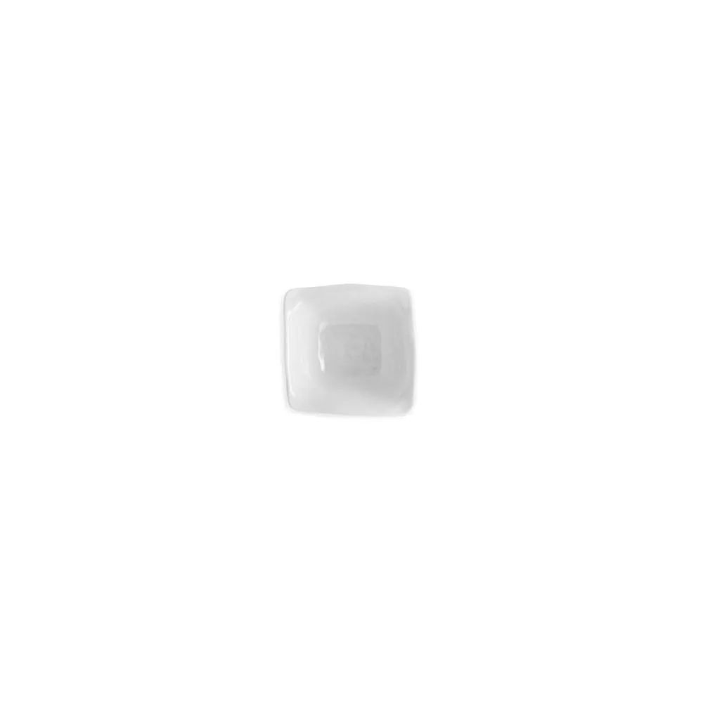 Ruffle White 3.5" Melamine Square Mini Dip Bowl