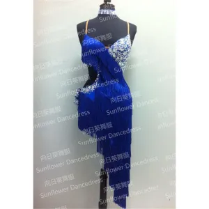 Rumba Jive Chacha Latin Dance Dress,ballroom dress,dance wear, fringe latin dress ,Sunflower Dance Dress