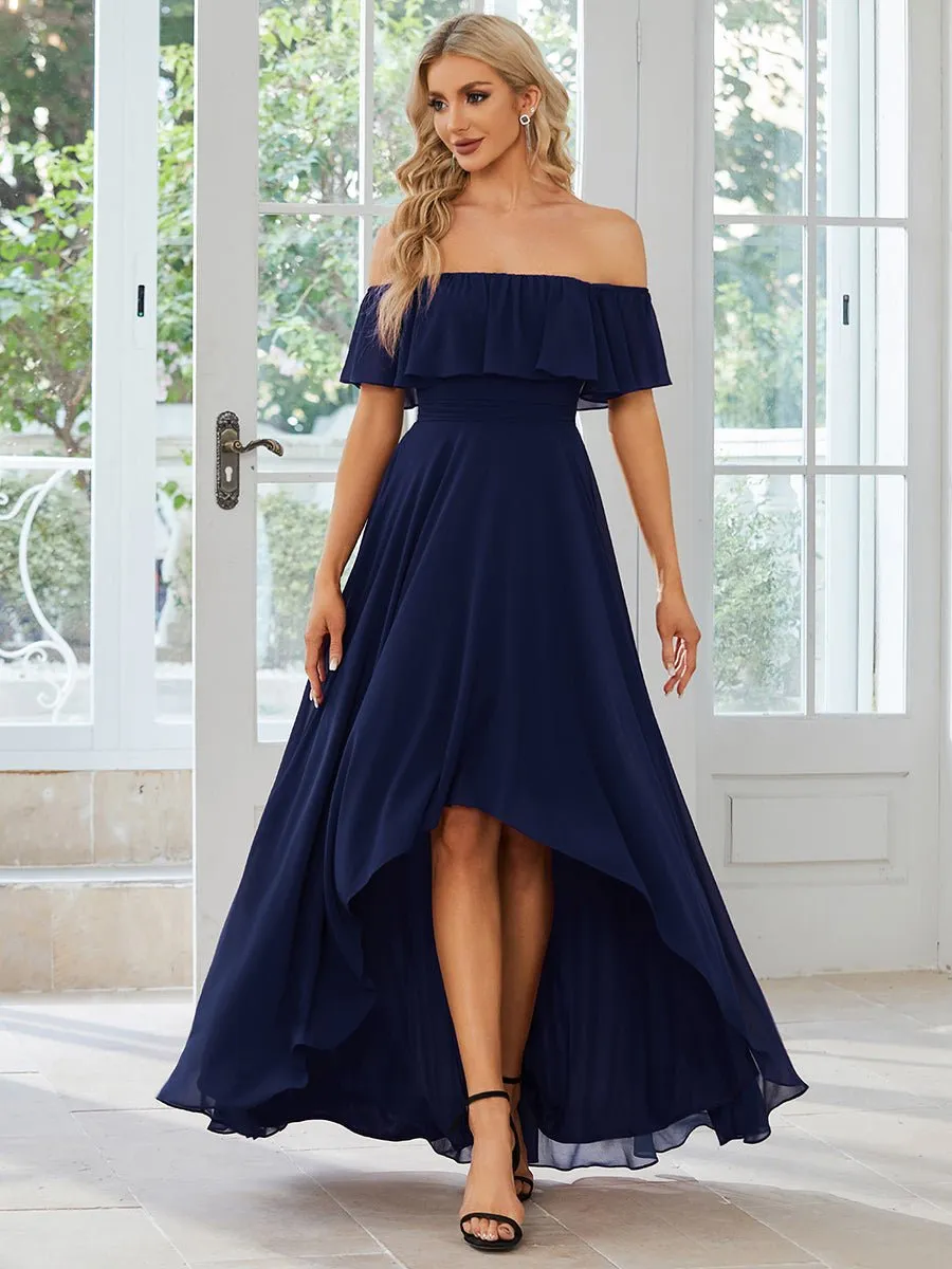 Ryley versatile navy off shoulder bridesmaid dress s10 Express NZ wide