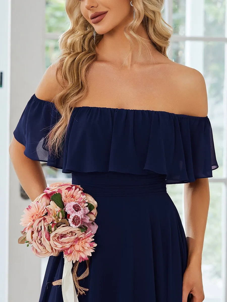 Ryley versatile navy off shoulder bridesmaid dress s10 Express NZ wide