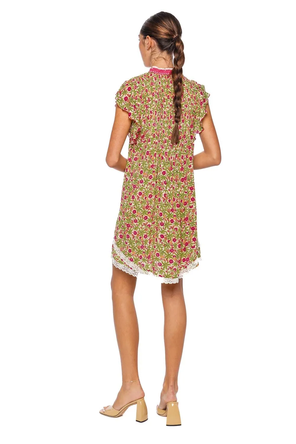 Sasha Pink Honolulu Fringe Mini Dress