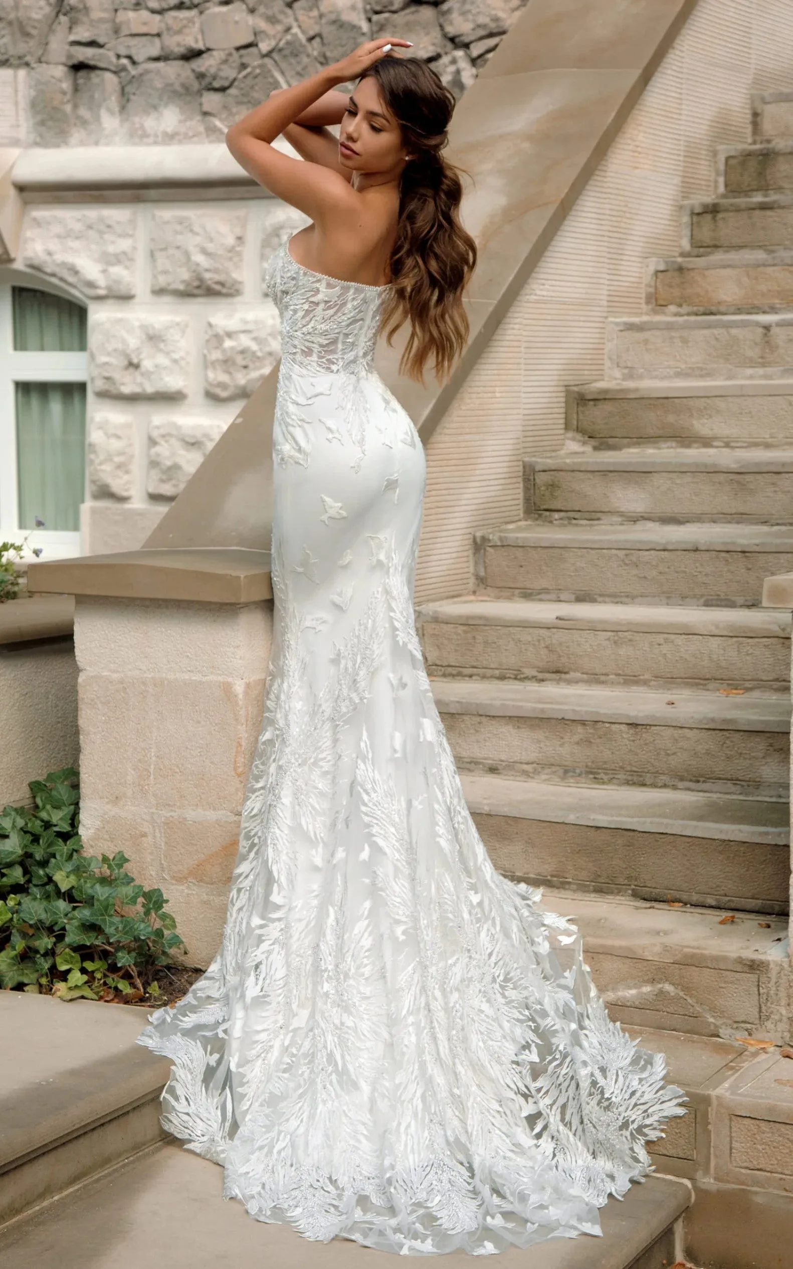 Satin Mermaid Beach Wedding Dress Sweetheart Neckline Open Back Modern Unique-716671