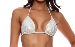 Seamless Triangle-Seamless Ruched Back Tie Side Bikini