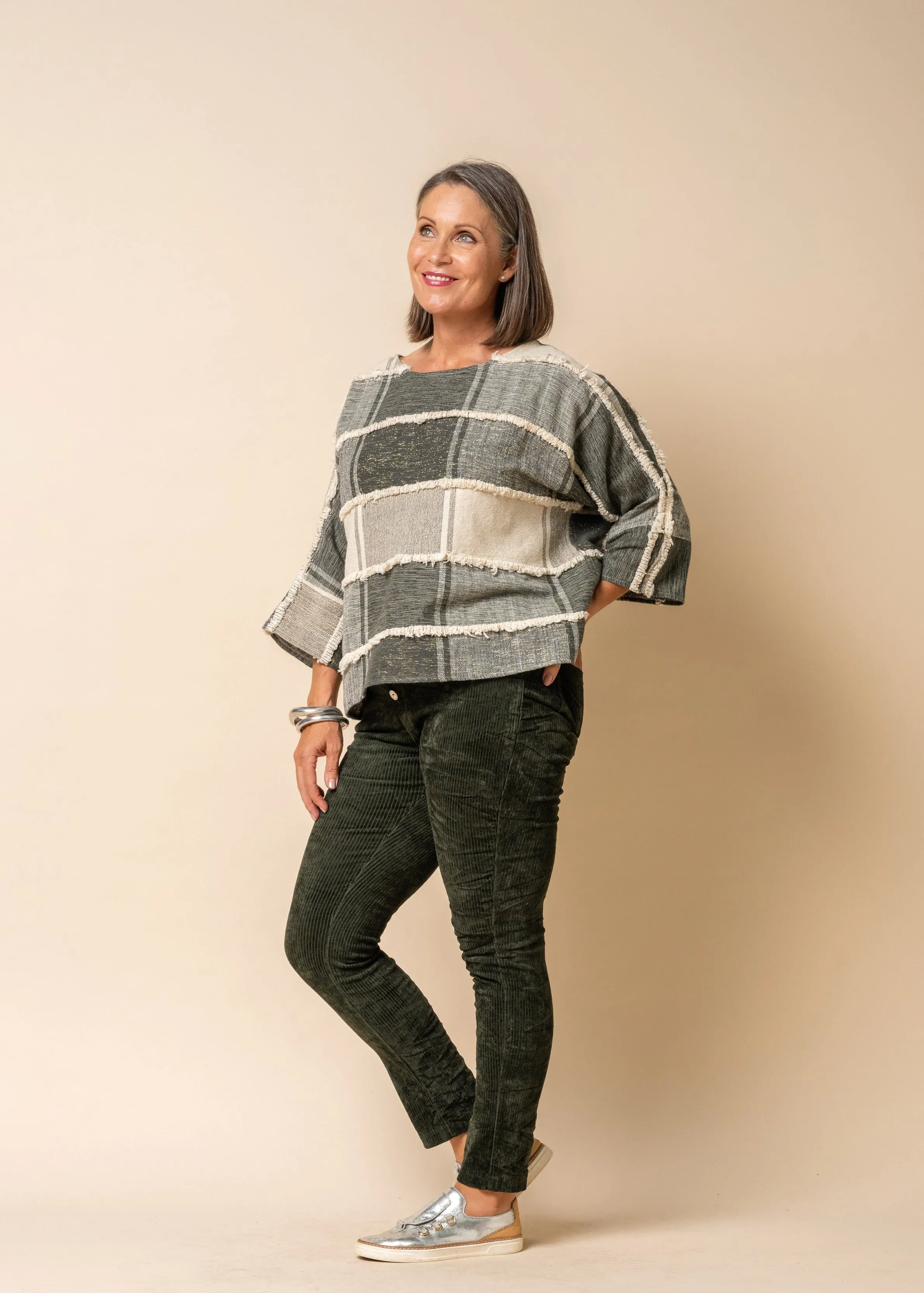 Selene Top in Khaki