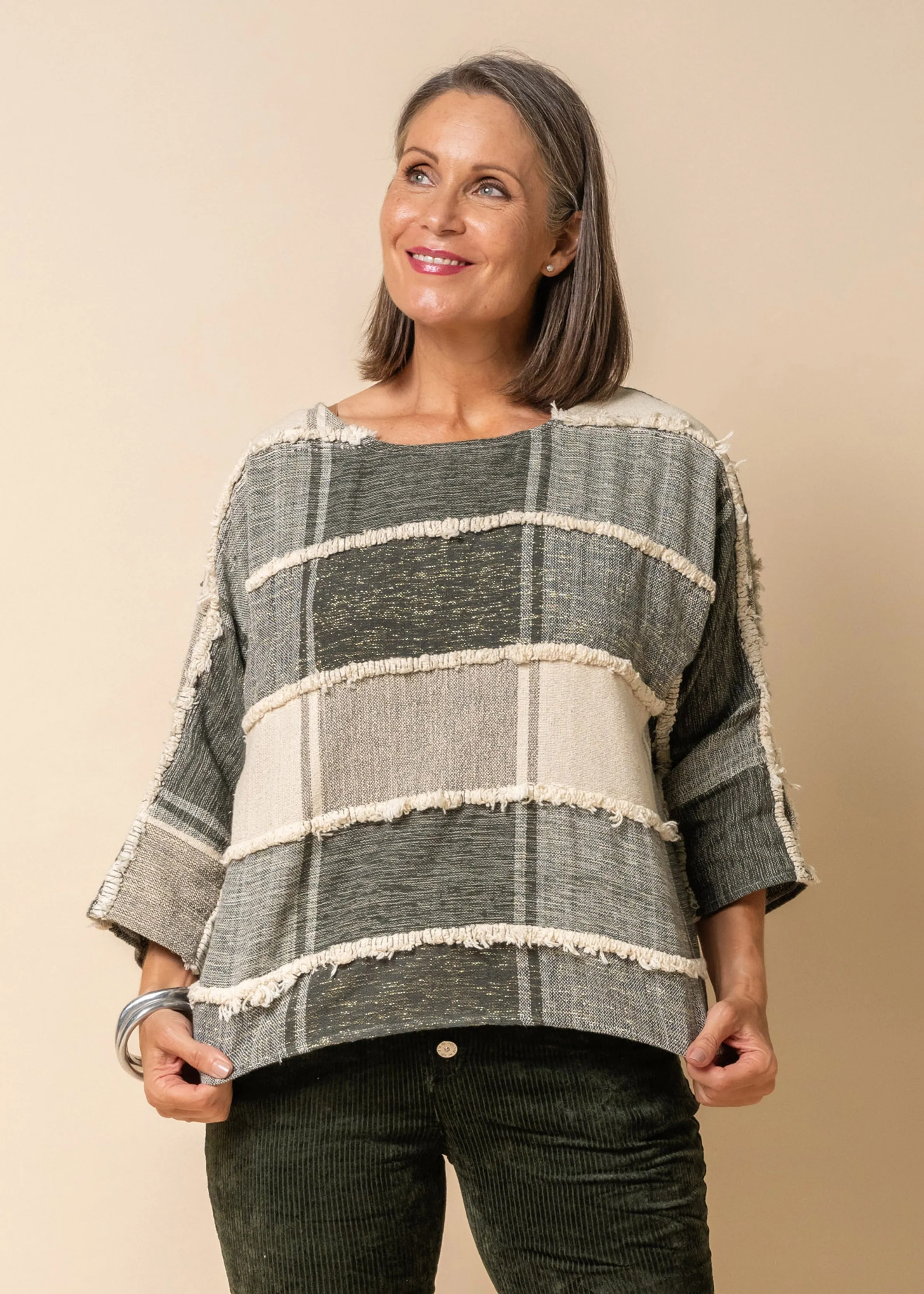 Selene Top in Khaki