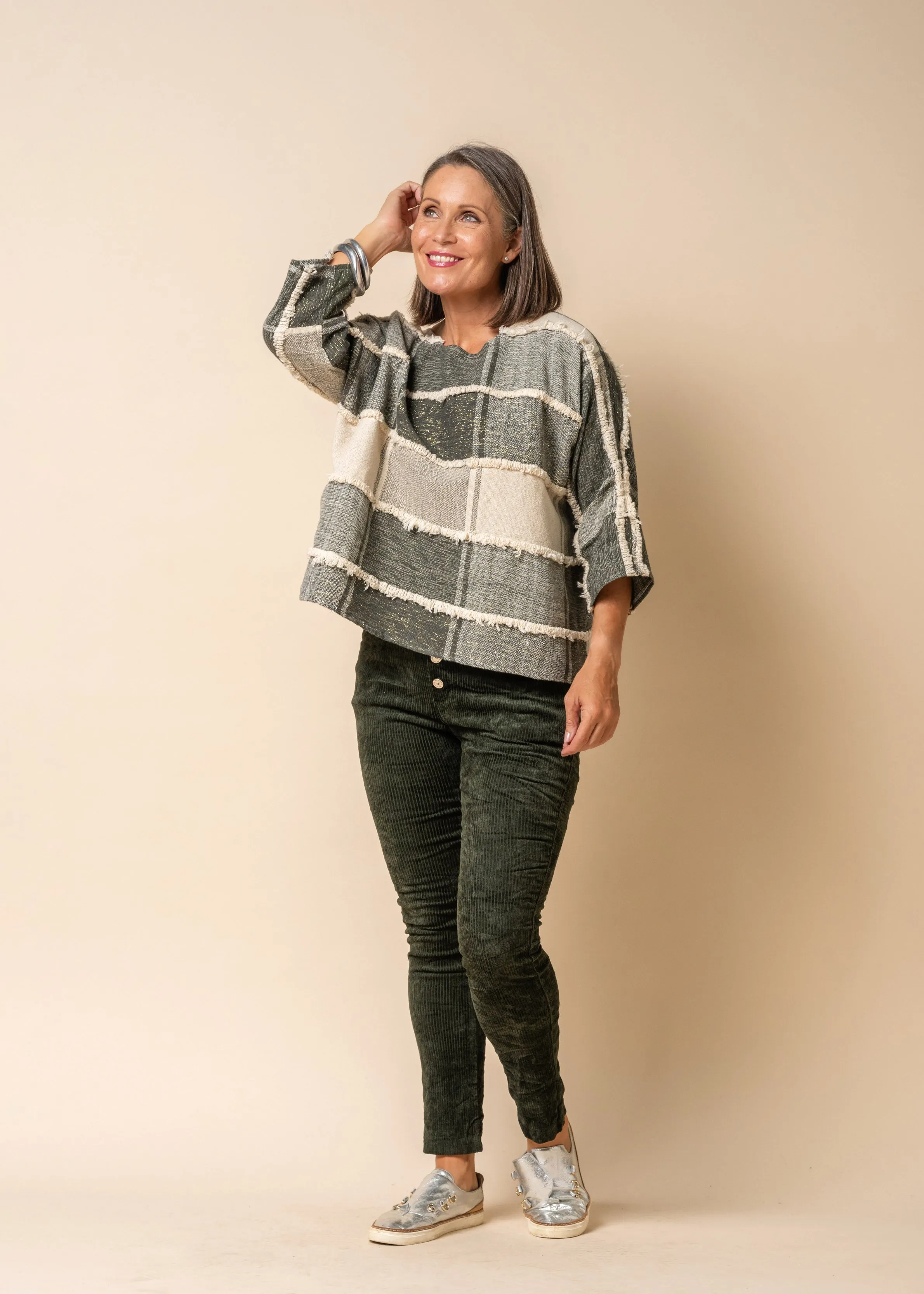 Selene Top in Khaki