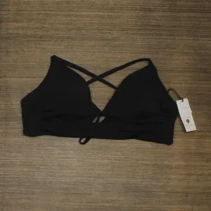 Shade & Shore Women's Longline Cut Out Bikini Top Black 34C