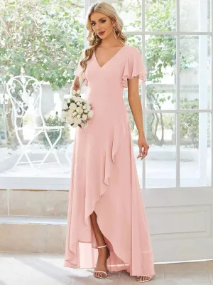 Sharana light pink sleeved hi low s8 dress Express NZ wide