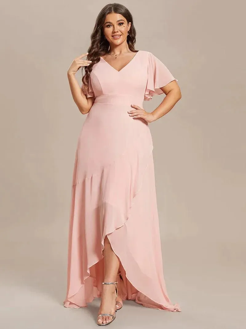 Sharana light pink sleeved hi low s8 dress Express NZ wide