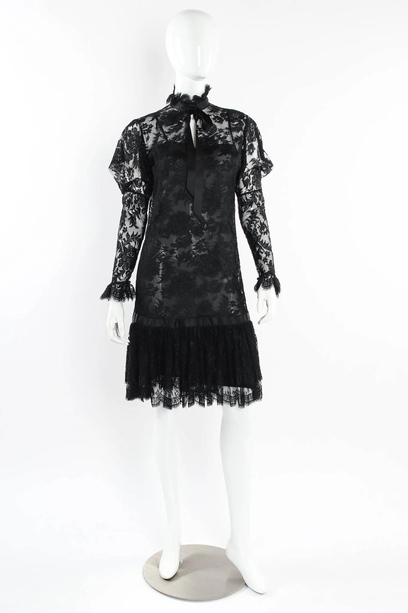 Sheer Floral Lace Dress
