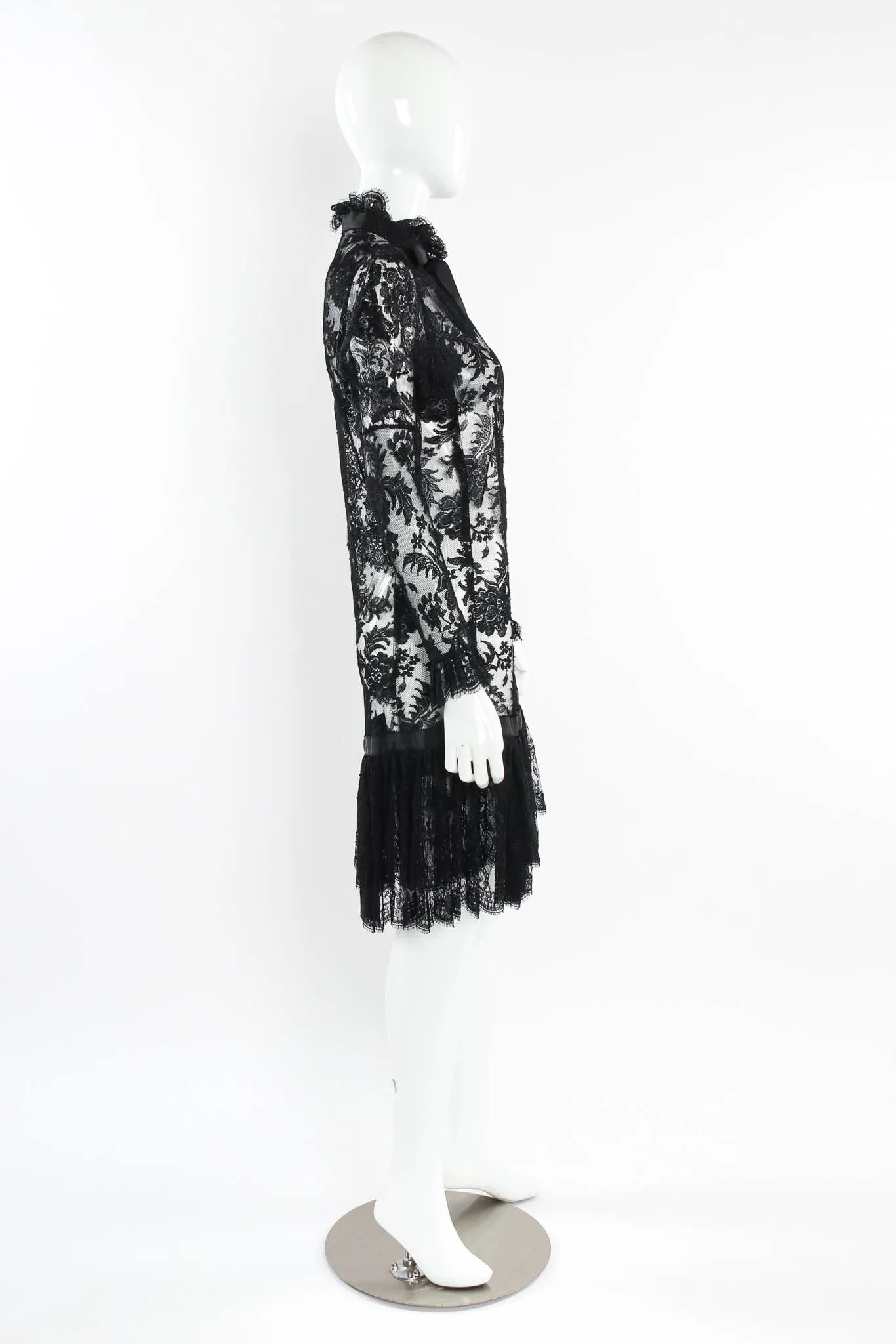 Sheer Floral Lace Dress