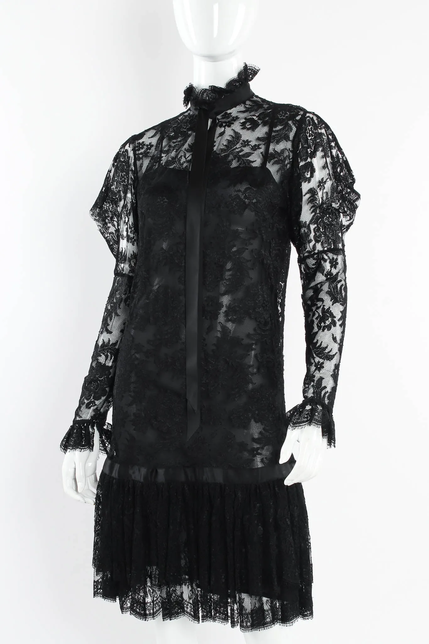 Sheer Floral Lace Dress