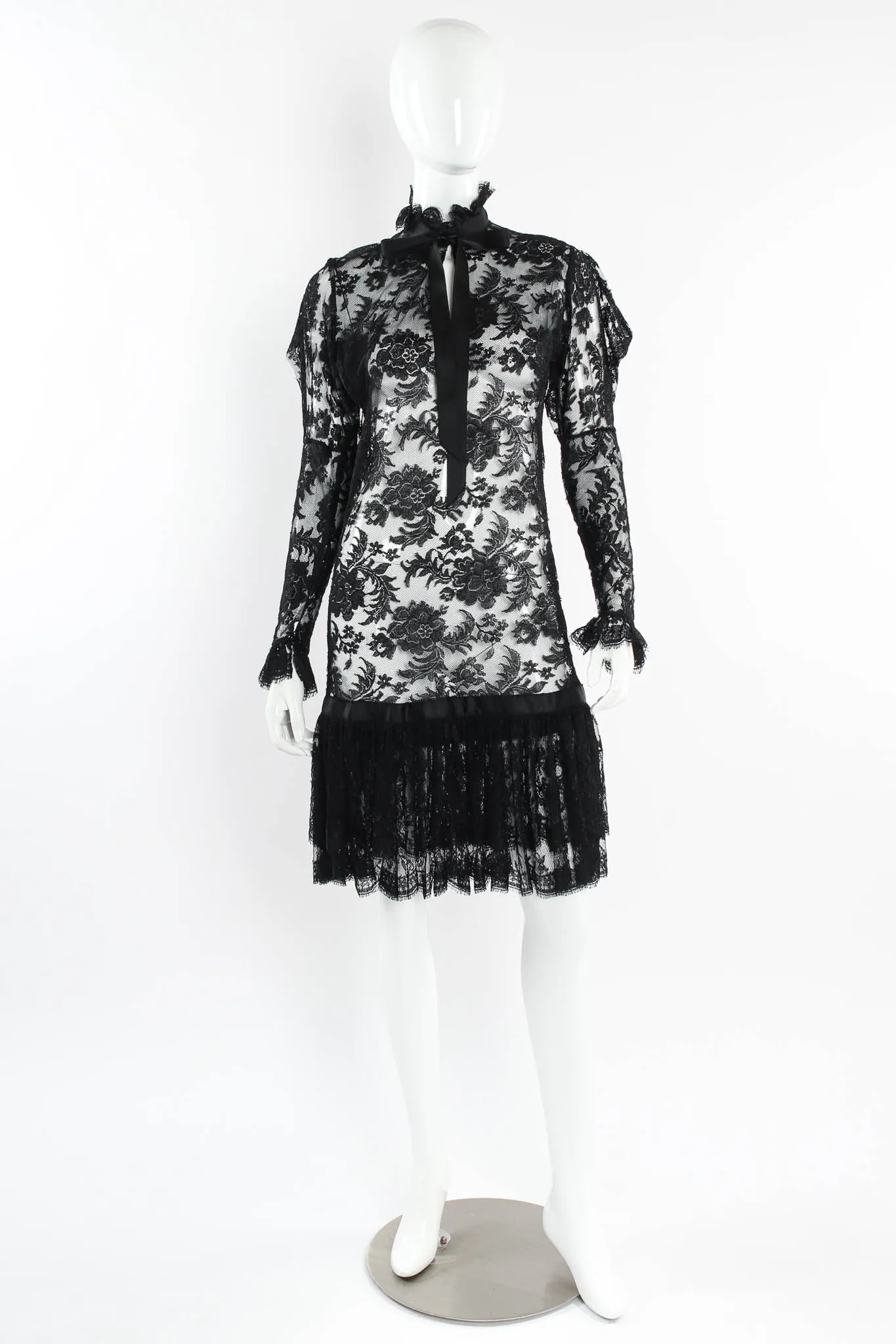 Sheer Floral Lace Dress