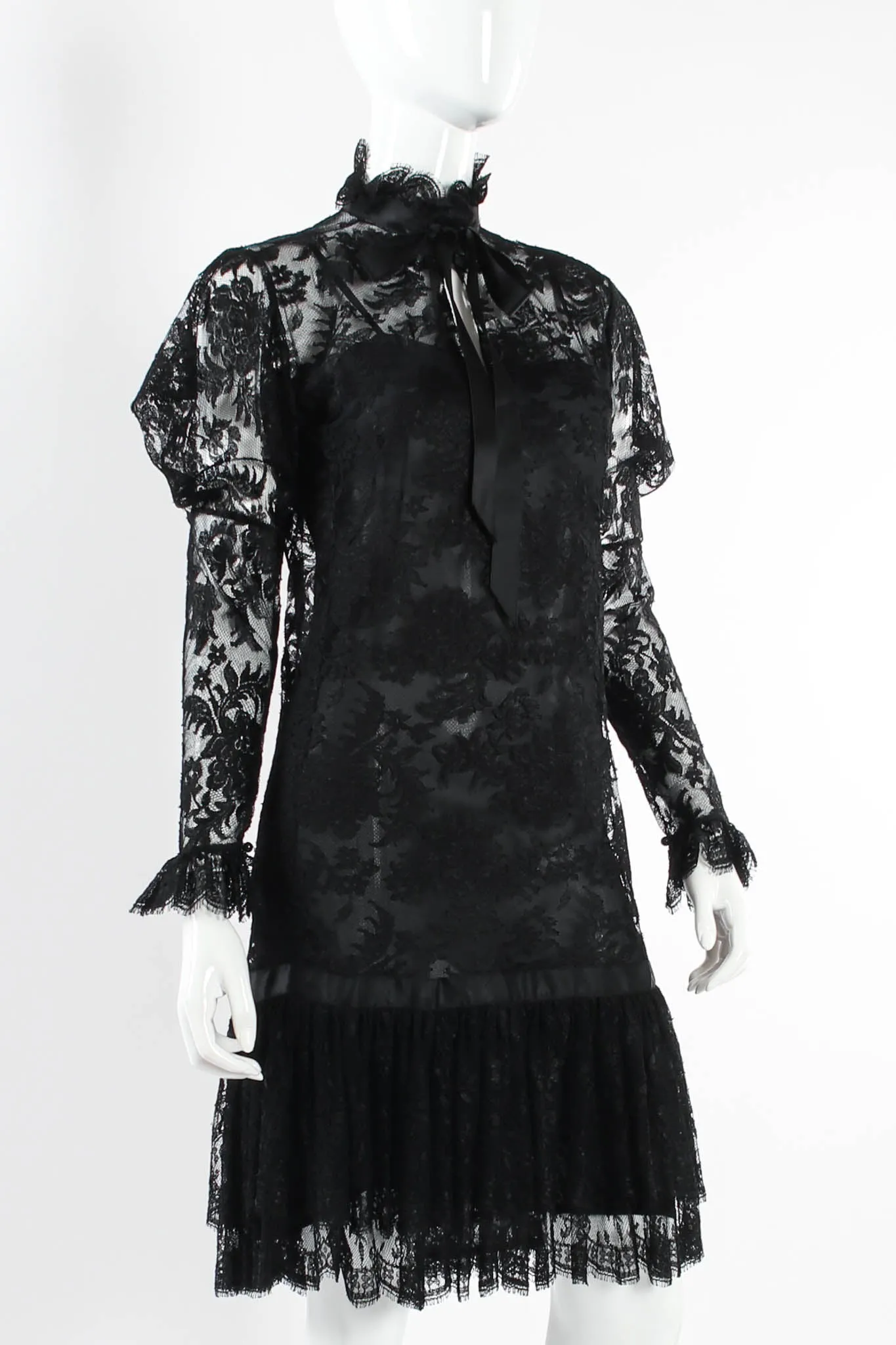 Sheer Floral Lace Dress