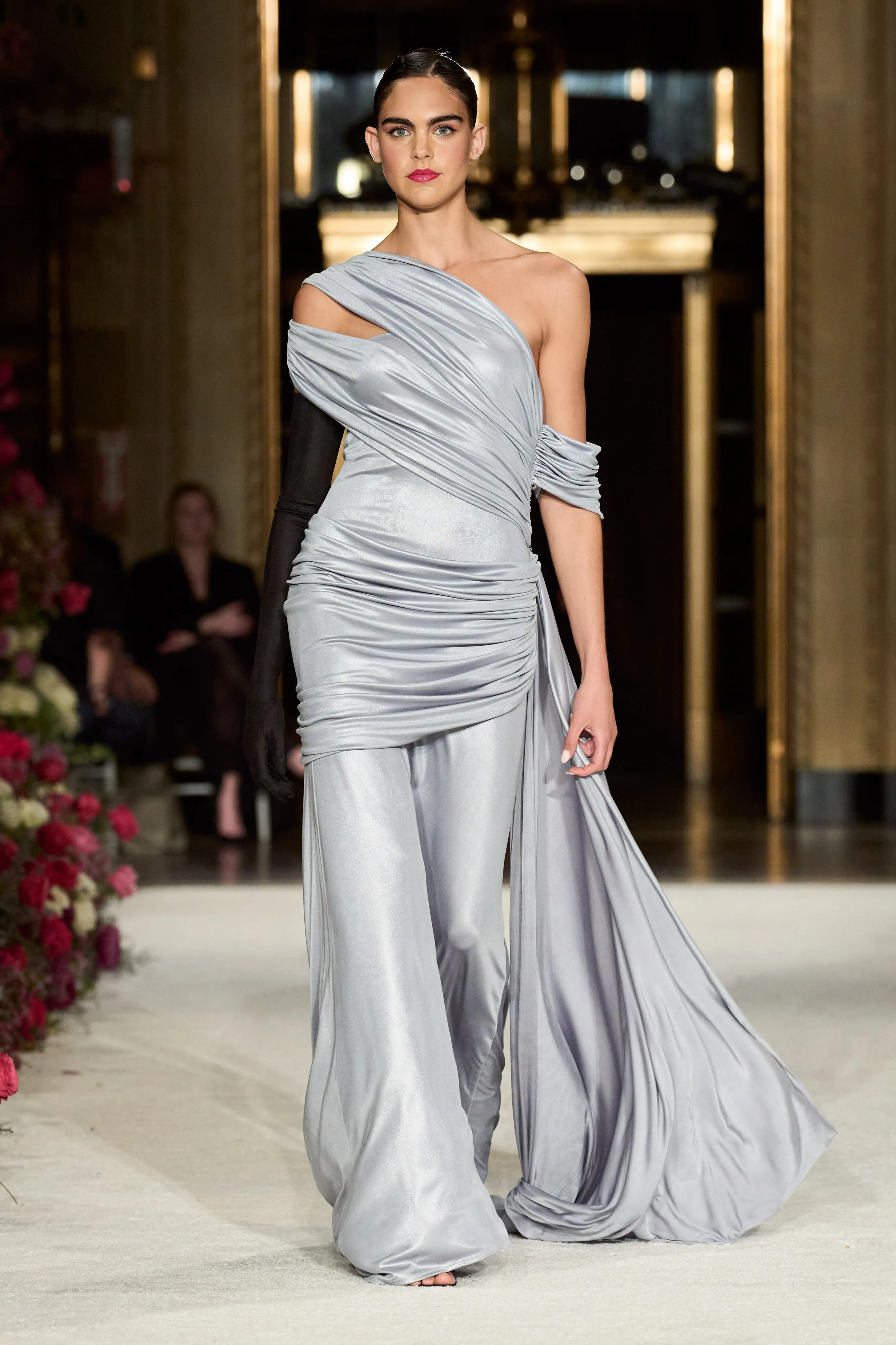 Shoulder Draped Gown