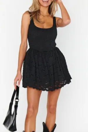 Show Me Your MuMu: Ricci Skort Dress in Black Lace