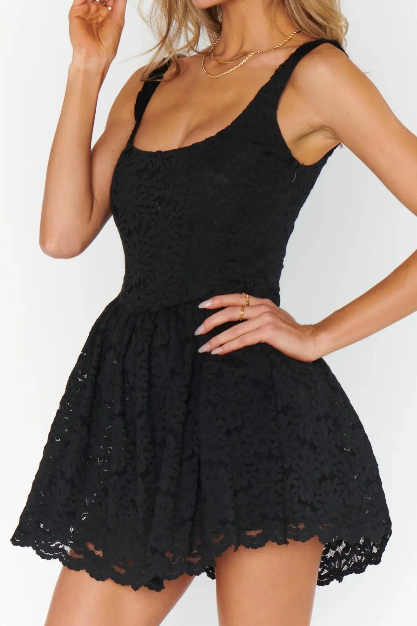 Show Me Your MuMu: Ricci Skort Dress in Black Lace