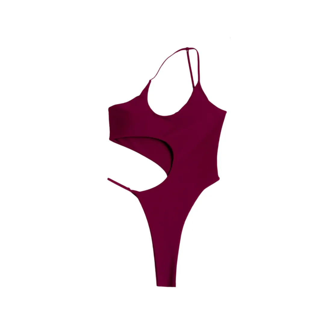 Side Cut Out One Shoulder Monokini