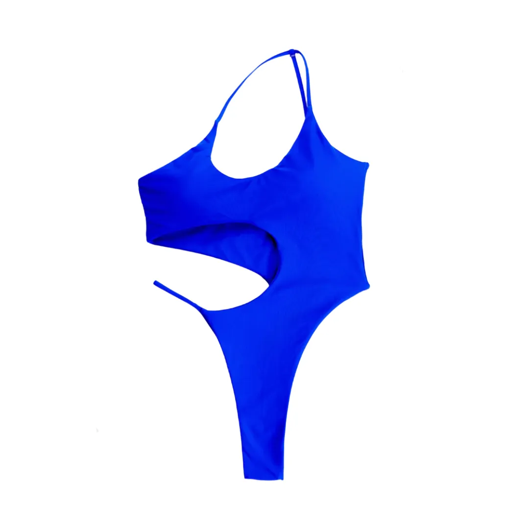 Side Cut Out One Shoulder Monokini