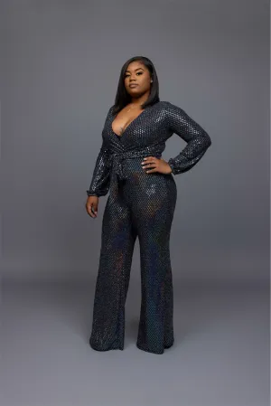 Silver Glitz & Glam Jumpsuit
